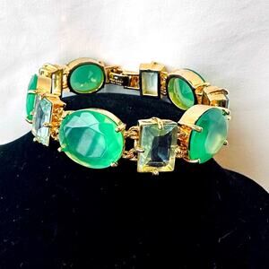 Kate Spade Hancock Park Green & Light Blue Jeweled Bracelet